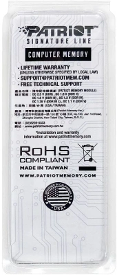 Память DDR5 8GB 5600MHz Patriot PSD58G560041S Signature Line RTL PC5-44800 CL46 SO-DIMM 262-pin 1.1В single rank Ret