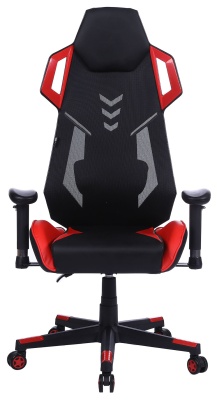 Кресло игровое Cactus CS-CHR-090BLR черный/красный экокожа/сетка крестов. нейлон