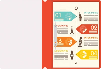 Папка-скоросшиватель Silwerhof SE-PSE20/RED A4 прозрач.верх.лист пластик красный 0.11/0.13