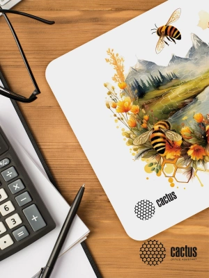 Коврик для мыши Cactus Honeybee 220x180x2мм (CS-MP-P09XS)