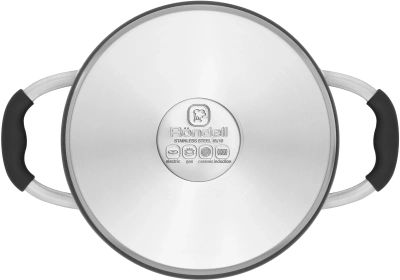 Кастрюля Rondell Stern RDS-010 3.9л. d=20см (с крышкой) т.серый