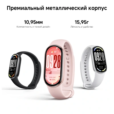 Фитнес-трекер Xiaomi Smart Band 10 AMOLED корп.:серебристый рем.:серый (BHR07PSGL)