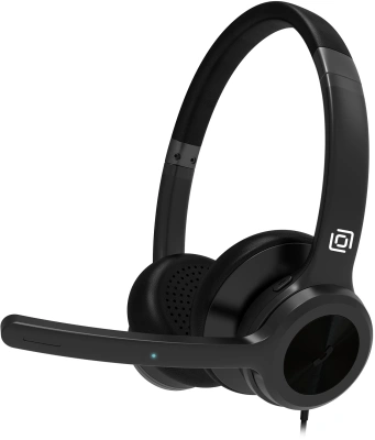 Наушники с микрофоном Оклик HS-L800 черный 1.8м накладные оголовье (1978719)