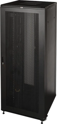 Шкаф серверный Lanmaster (TWT-CBB-47U-8X10-P1) напольный 47U 800x1000мм пер.дв.перфор. задн.дв.перфор.2-хст. 2 бок.пан. 800кг черный 926мм 131.2кг 2277мм IP20 металл