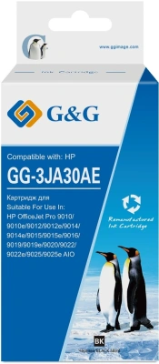 Картридж струйный G&G GG-3JA30AE 963XL черный (58мл) для HP OfficeJet Pro 9010/9010e/9012/9012e/9014/9014e/9015/9015e/9016/9019/9019e/9020/9022/9022e/9025/9025e AIO с чипом