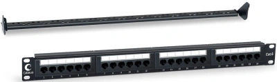 Патч-панель Cabeus PL-24-CAT.6-DUAL 19" 1U 24xRJ45 кат.6 UTP