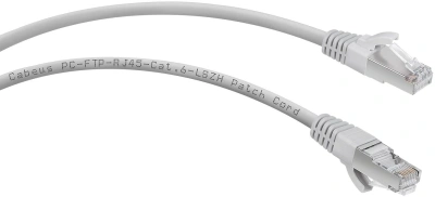 Патч-корд Cabeus PC-FTP-RJ45-CAT.6-1M-LSZH F/UTP RJ-45 вил.-вилка RJ-45 кат.6 1м серый LSZH