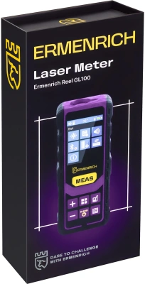 Лазерный дальномер Ermenrich Reel PRO GL100 3кл.лаз. 535нм цв.луч. зеленый в кейсе (84558)
