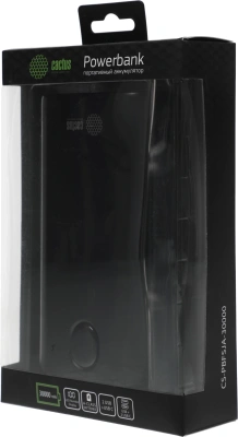 Мобильный аккумулятор Cactus CS-PBFSJA-30000 30000mAh 22.5W 4.5A 2xUSB-A/2xUSB-C черный