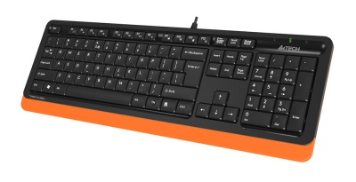 Клавиатура A4Tech FK10 черный/оранжевый USB (FK10 ORANGE) кабель 1.5м