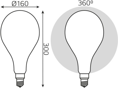 Лампа светодиодная Gauss Filament 179202210-D 10Вт цок.:E27 груша 220B св.свеч.бел.нейт. (упак.:1шт)