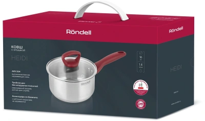 Ковш Rondell Heidi RDS-1111 1.4л. d=16см (с крышкой) стальной