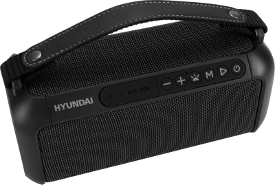 Колонка порт. Hyundai H-PS1007 черный 60W 2.0 BT 10м 2600mAh