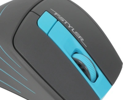 Мышь A4Tech Fstyler FG30 серый/синий оптическая 2000dpi беспров. USB 6but (FG30 BLUE)