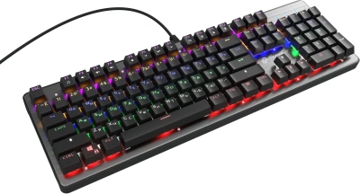 Клавиатура Оклик 970G Dark Knight механическая черный/серебристый USB for gamer LED (499578) кабель 1.5м