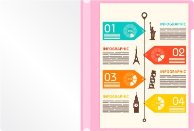 Папка-скоросшиватель Бюрократ Пастель -PSLPAST/PINK A4 прозрач.верх.лист пластик розовый 0.14/0.18