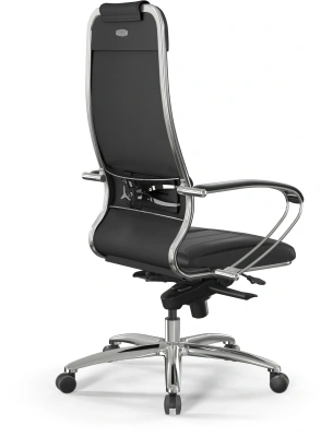 Кресло Метта Samurai KL-1 черный сиденье черный экокожа с подголов. крестов. алюминий хром