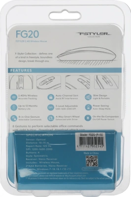 Мышь A4Tech Fstyler FG20 розовый оптическая 2000dpi беспров. USB для ноутбука 4but (FG20 PINK)