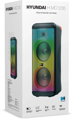 Минисистема Hyundai H-MC1235 черный 40Вт FM USB BT micro SD