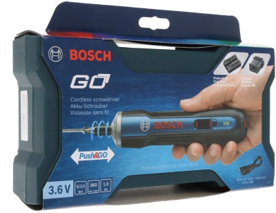 Отвертка аккум. Bosch Go аккум. патрон:шестигранник 6.35 мм (1/4) (кейс в комплекте) (06019H2200)