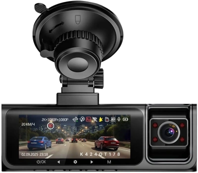 Видеорегистратор TrendVision Phantom 3CH GPS черный 1440x2560 1440p 170гр. GPS SA230D