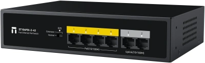 Коммутатор Netis ST106PDI-2-43 (L2) 6x100Мбит/с 4PoE 38W неуправляемый