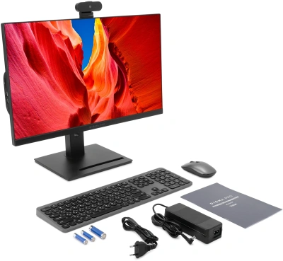 Моноблок Digma Pro Vision 23.8" Full HD Ryzen 3 5425U (2.7) 8Gb SSD256Gb RGr CR Windows 11 Pro Eth WiFi BT 90W клавиатура мышь Cam черный 1920x1080