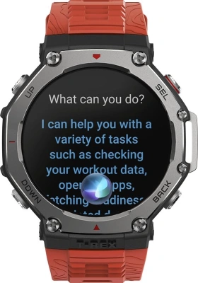 Смарт-часы Amazfit T-Rex 3 A2323 48.5мм 1.5" AMOLED корп.темно-серый рем.красный разм.брасл.:145-210мм (6970100374940)