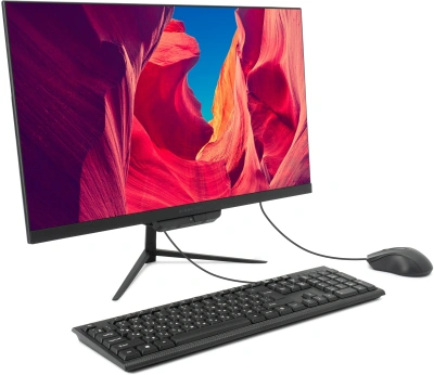 Моноблок Digma Pro Base 23.8" Full HD i3 12100 (3.3) 8Gb SSD512Gb UHDG 730 CR Windows 11 Pro GbitEth WiFi BT 90W клавиатура мышь Cam черный 1920x1080