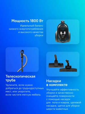 Пылесос Samsung VC18M21C0VN/EV 1800Вт зеленый/черный