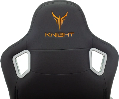 Кресло игровое Knight Outrider черный ромбик экокожа с подголов. крестов. металл