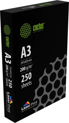 Бумага Cactus CS-LPA3200250 A3 марка A/200г/м2/250л./белый CIE170% для лазерной печати