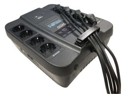 Источник бесперебойного питания Powercom Spider SPD-1100U LCD USB 605Вт 1100ВА черный