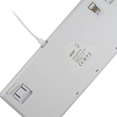 Клавиатура Acer OKR302 механическая белый USB беспроводная BT/Radio for gamer LED (ZL.KBDEE.016) кабель 1.6м