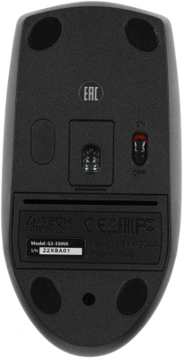 Мышь A4Tech G3-330NS черный оптическая 1200dpi silent беспров. USB 3but
