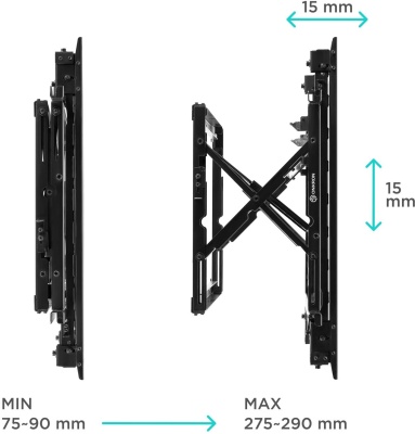 Кронштейн для телевизора Onkron PRO7G черный 50"-70" макс.50кг настенный наклонно-выдвижной