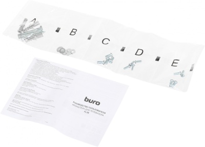 Кронштейн для телевизора Buro FL3S черный 20"-48" макс.15кг настенный поворотно-выдвижной и наклонный