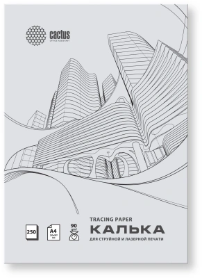 Калька Cactus CS-TR90-A4250 A4/90г/м2/250л. универсальная