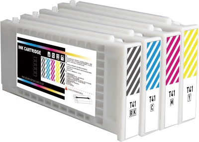 Картридж струйный Cactus CS-EPT41F4 T41F4 желт.пигм. (350мл) для Epson SureColor SC-T5400M/SC-T3405/SC-T5405 с чипом