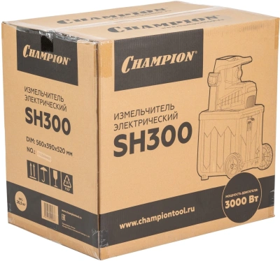Садовый измельчитель Champion SH300 3000Вт 60об/мин