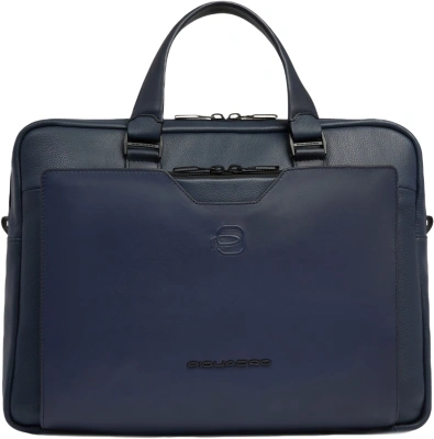 Деловая сумка мужская Piquadro Ael CA6920S142/BLU с отделением для ноутбука 14" синяя натур.кожа