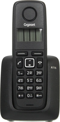 Р/Телефон Dect Gigaset A116 RUS черный АОН