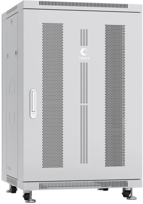 Шкаф коммутационный Cabeus (ND-05C-18U60/60) напольный 18U 600x600мм пер.дв.перфор. задн.дв.перфор. 800кг серый 500мм 46.7кг 220град. 988мм IP20 сталь