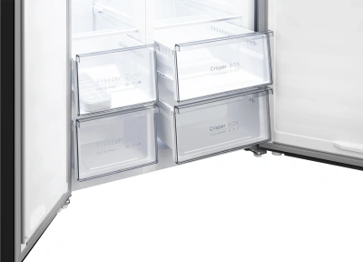Холодильник Weissgauff WSBS 550 Built-in NoFrost Inverter 2-хкамерн. черный инвертер
