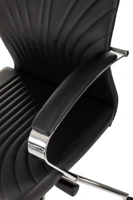 Кресло эргономичное Бюрократ CH-610SL-Lux черный экокожа крестов. металл хром