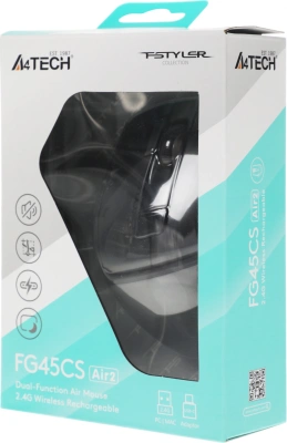 Мышь A4Tech Fstyler FG45CS Air2 серый оптическая 2000dpi silent беспров. USB для ноутбука 7but (FG45CS AIR2 USB (STONE GREY))