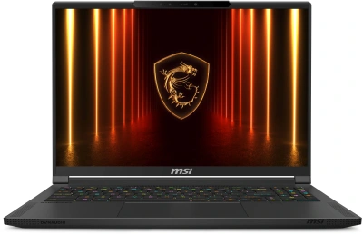 Ноутбук MSI Stealth A16 AI+ A3XWHG-232XRU Ryzen AI 9 HX 370 32Gb SSD2Tb NVIDIA GeForce RTX5070Ti 12Gb 16" OLED QHD+ (2560x1600) FreeDOS black WiFi BT Cam (9S7-15FL35-232)