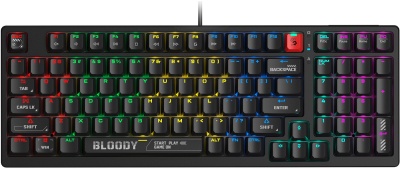 Клавиатура A4Tech S98 механическая черный USB for gamer LED (S98 BLACK) кабель 1.8м