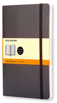 Блокнот Moleskine CLASSIC SOFT QP616 Large 130х210мм 192стр. линейка мягкая обложка черный
