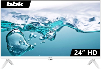Телевизор LED BBK 24" 24LEM-1045/TS2C (W) белый HD 60Hz DVB-T2 DVB-C DVB-S2 USB (RUS)
